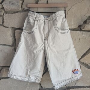 JNCO King Shorts In Natural With 14" Inseam